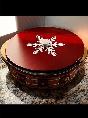 Longaberger Holiday Hostess™ Large “Falling Snow” Basket | 2010 | Complete Set